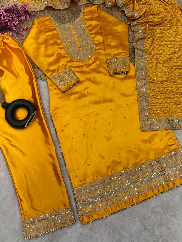 Drape Silk Kurti Set - Image 2