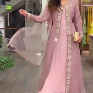 Elegant Mauve Anarkali Suit: A Timeless Blend of Grace and Sophistication