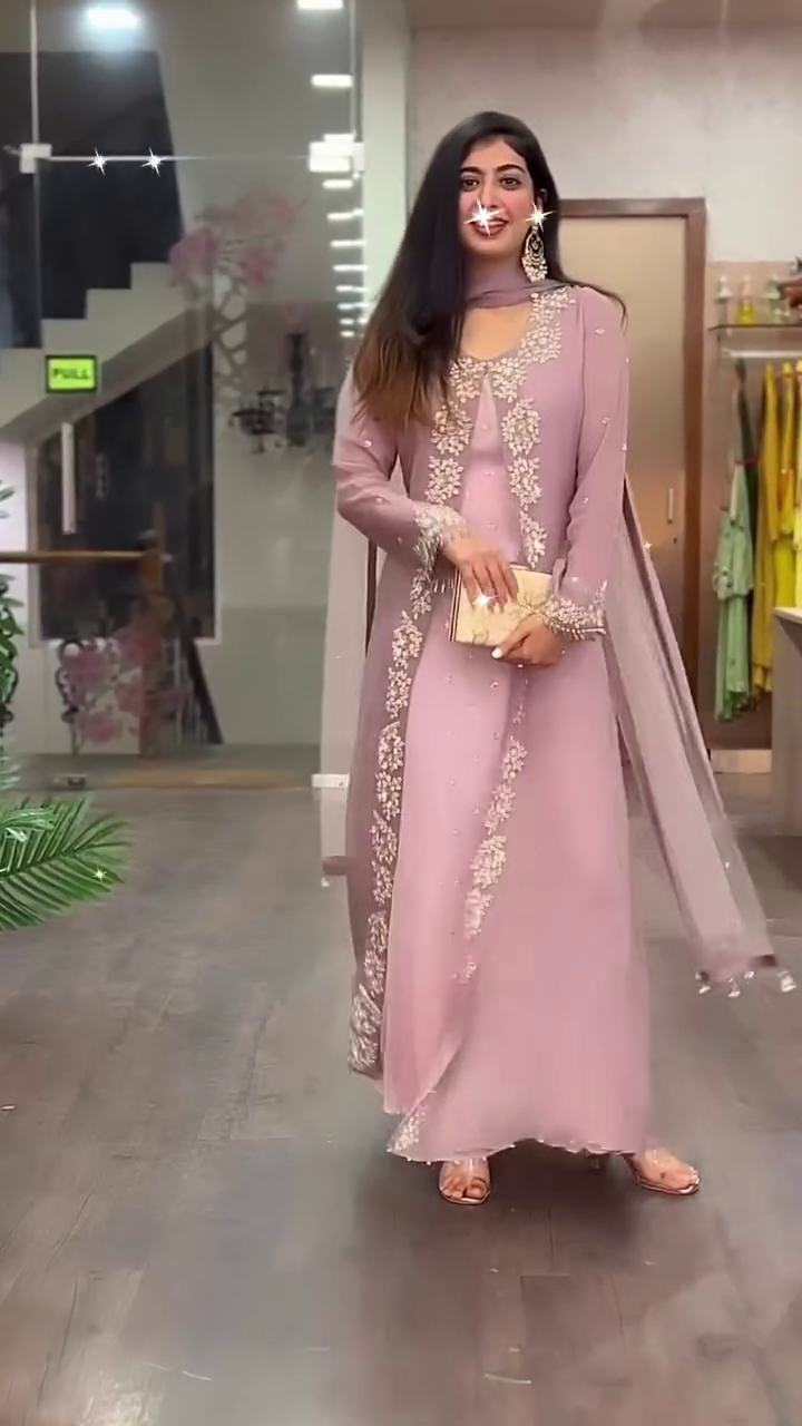 Elegant Mauve Anarkali Suit: A Timeless Blend of Grace and Sophistication - Image 5