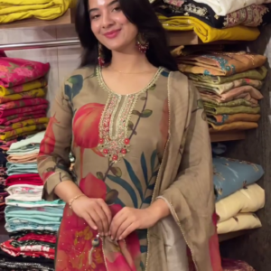 Elegant Floral Suit: A Perfect Fusion of Tradition and Modernity