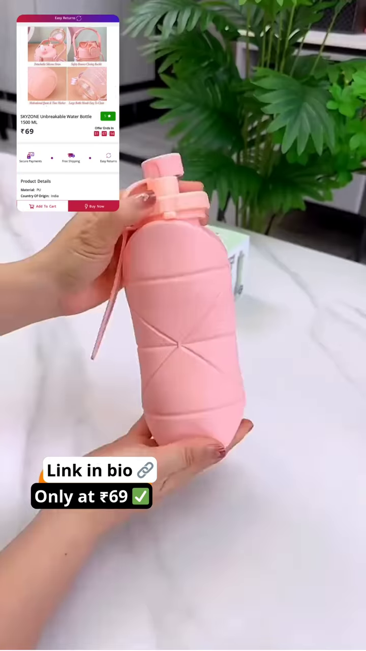 Unbreakable Designer Water Bottle – 1500 ML - Image 2
