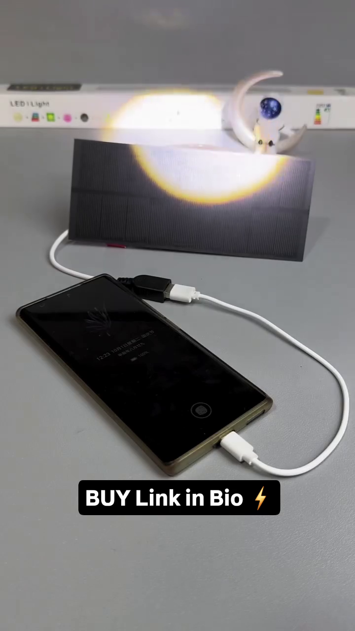 ☀️ Solar-Powered Phone Charger – Stay Charged Anywhere, Anytime! - Image 3