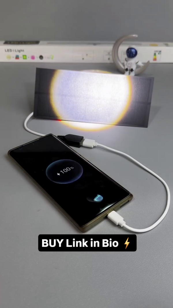 ☀️ Solar-Powered Phone Charger – Stay Charged Anywhere, Anytime!