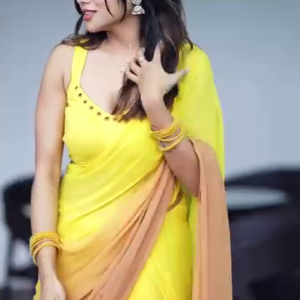 Sun-Kissed Elegance – Radiant Yellow Ombre Saree for Effortless Glamour