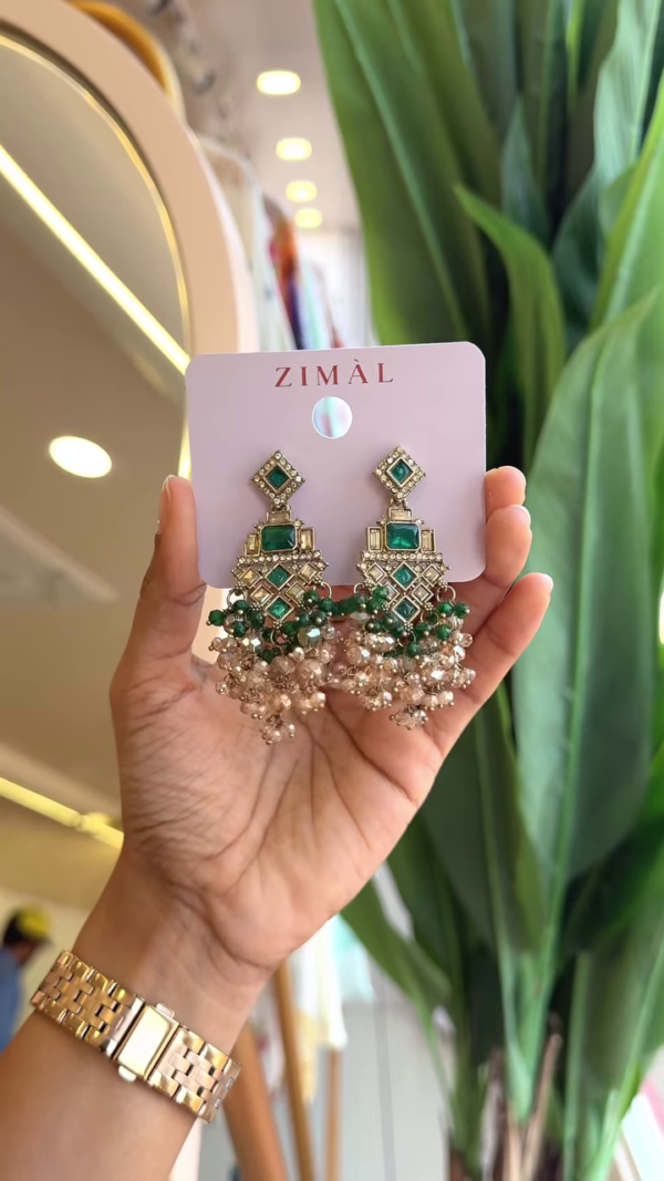 Exquisite Multi-Color Chandbali Earrings – A Perfect Blend of Tradition and Elegance - Image 3