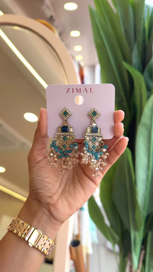 Exquisite Multi-Color Chandbali Earrings – A Perfect Blend of Tradition and Elegance - Image 4