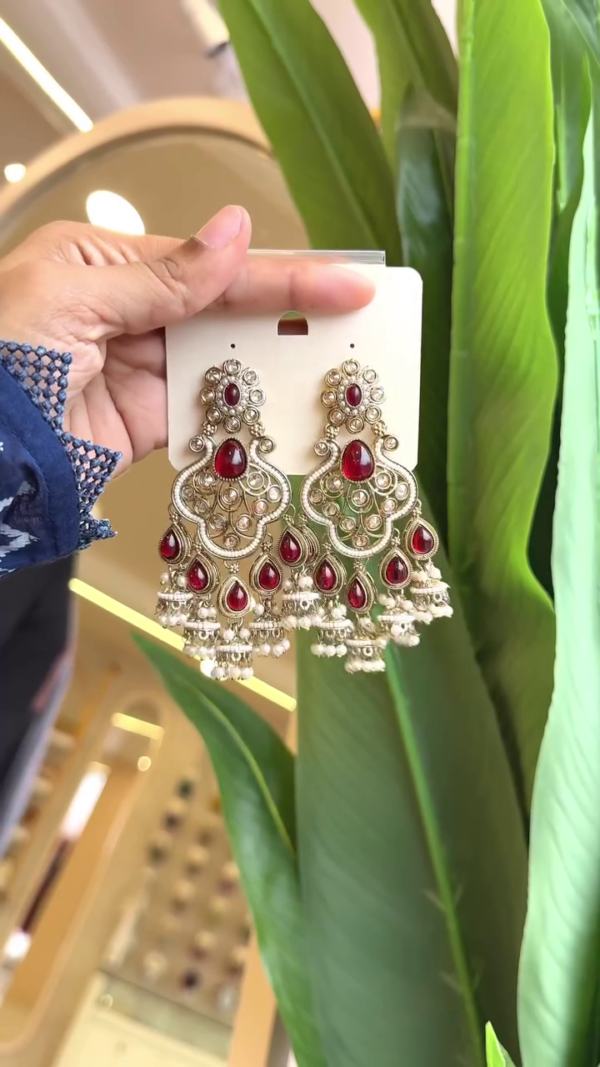 ✨ The Timeless Charm of Mughal-Inspired Chandbali Earrings ✨ - Image 2