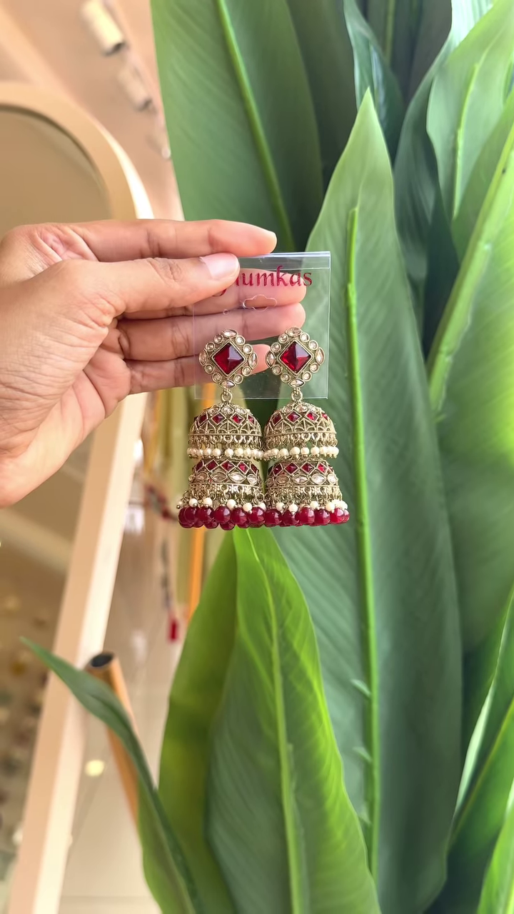 Exquisite Silver-Tone Jhumkas – A Timeless Statement Piece - Image 4