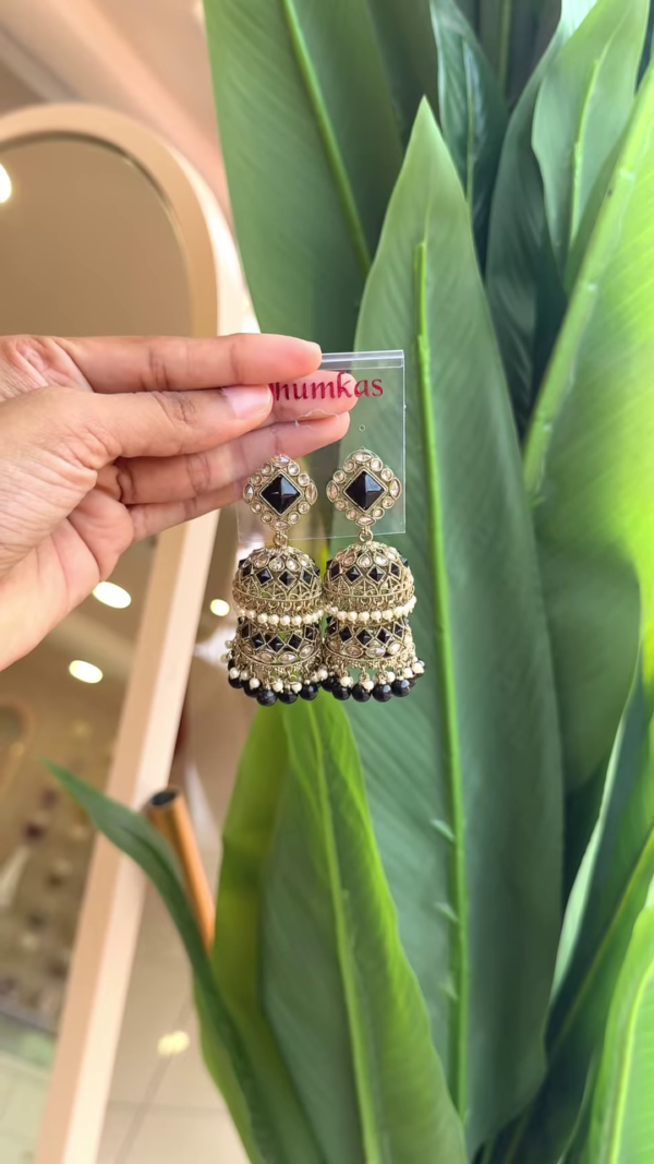 Exquisite Silver-Tone Jhumkas – A Timeless Statement Piece - Image 5