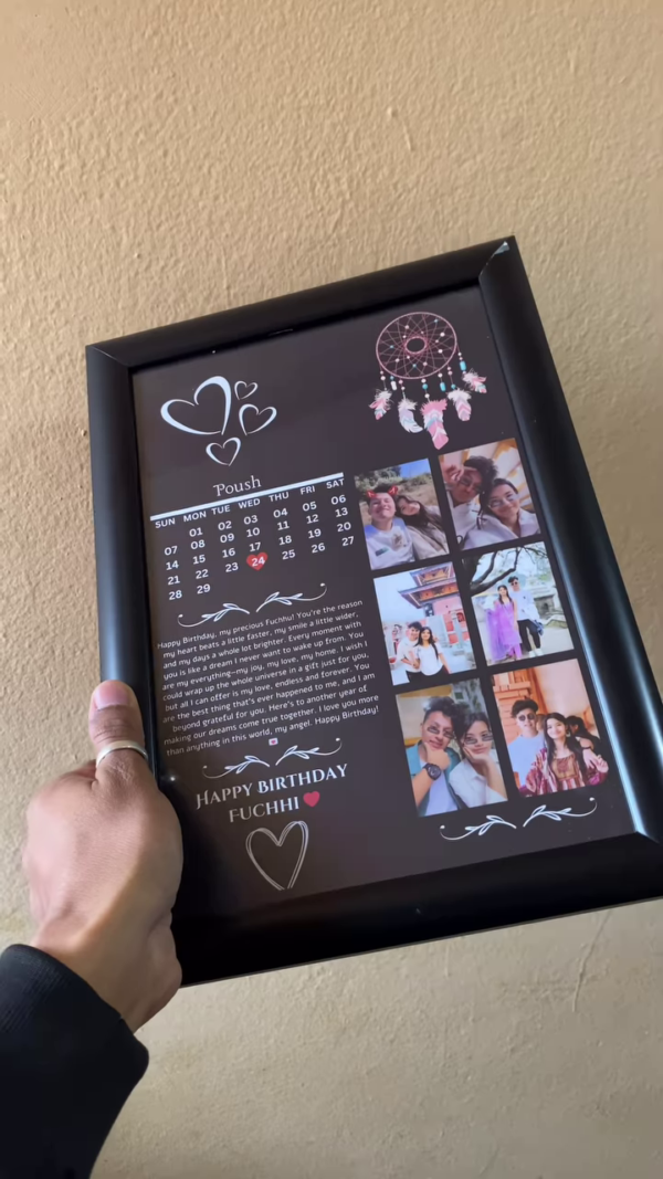 🖼️ Personalized Birthday Calendar Frame – A Gift Full of Memories 💖 - Image 3