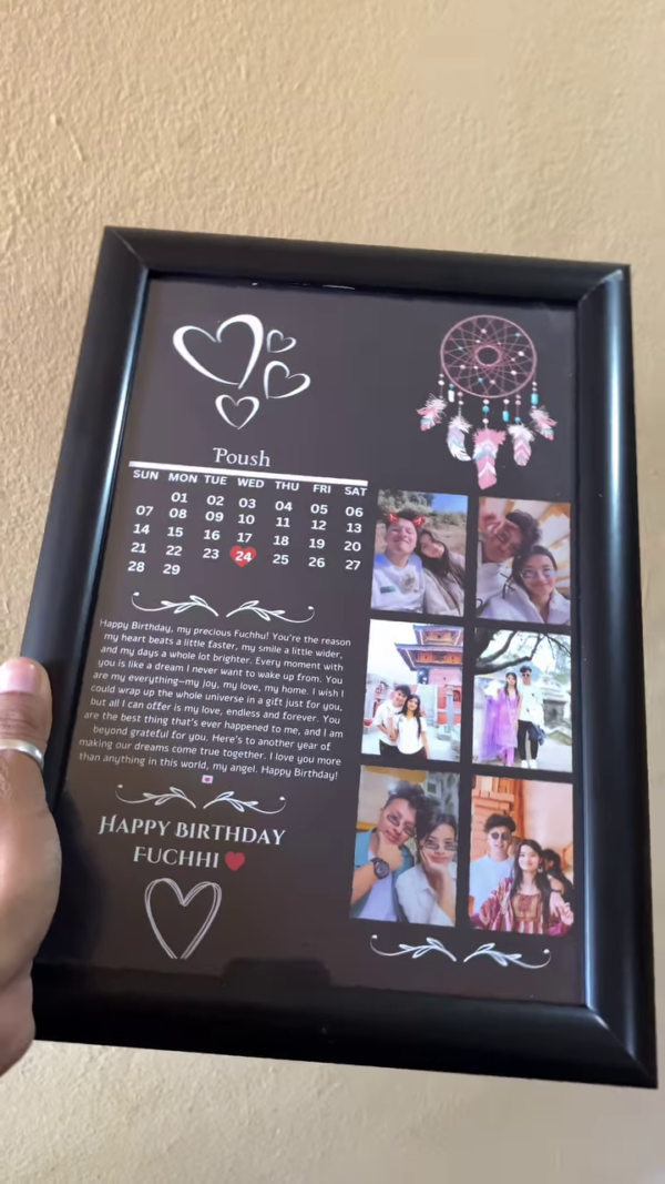 🖼️ Personalized Birthday Calendar Frame – A Gift Full of Memories 💖 - Image 2