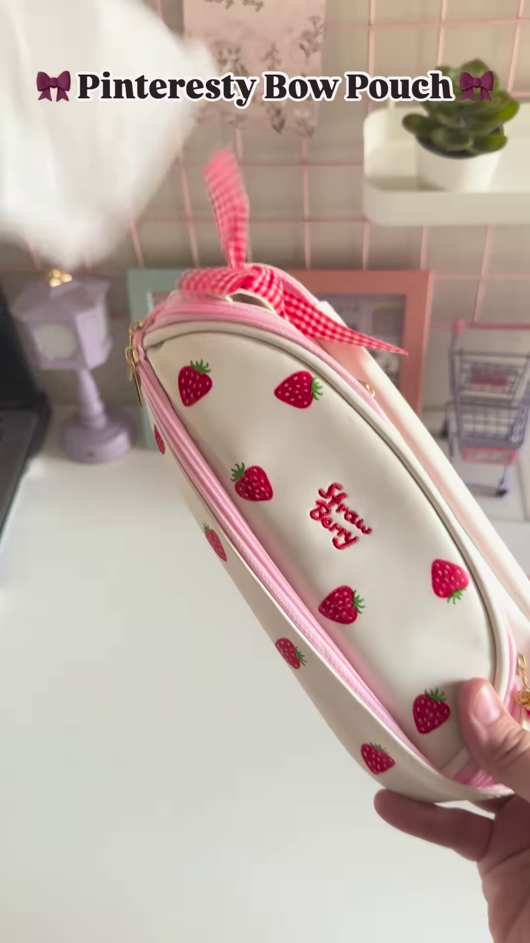 🎀 Pinteresty Bow Pouch – Sweet, Soft & So Aesthetic 🍓 - Image 2
