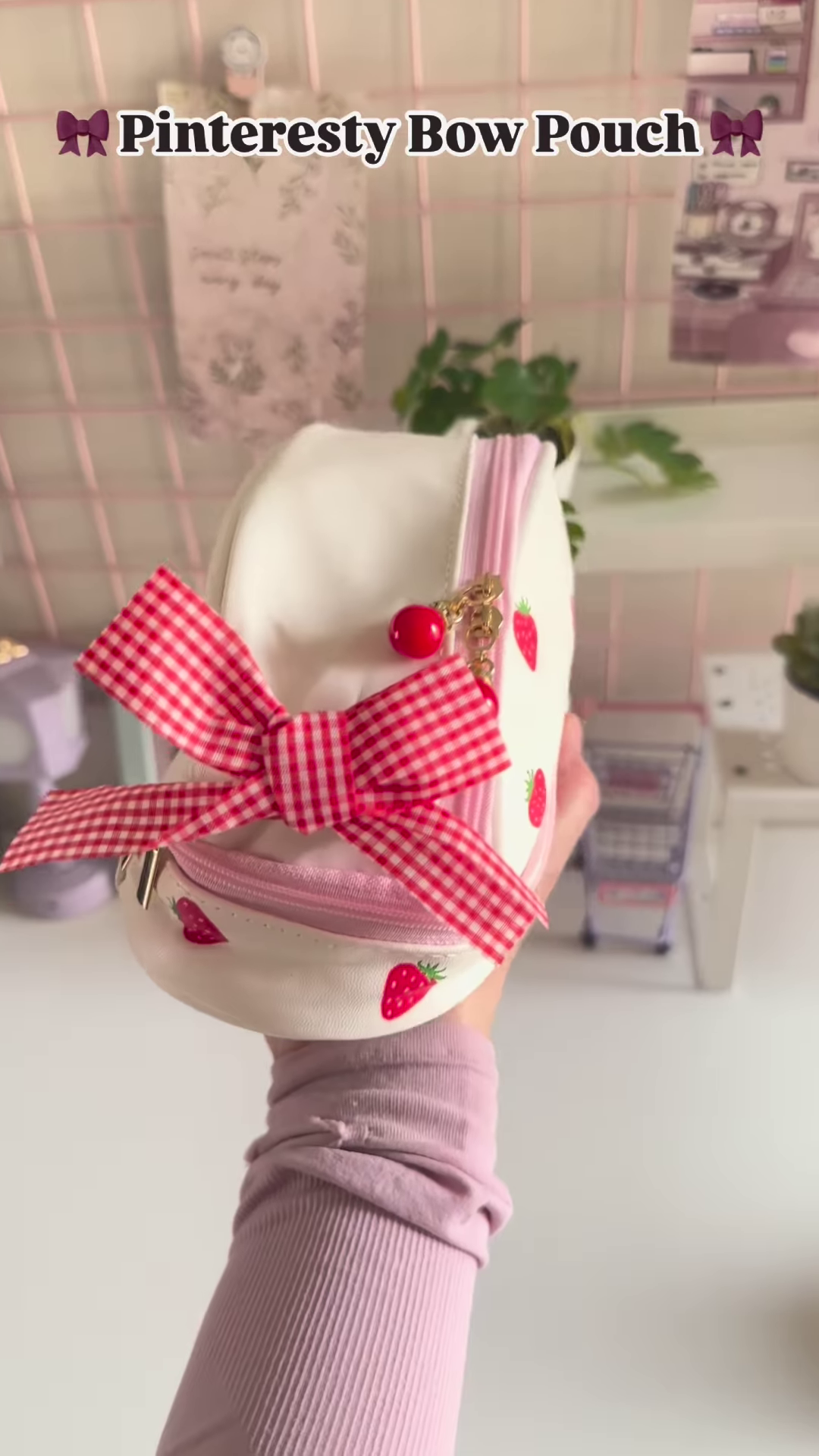 🎀 Pinteresty Bow Pouch – Sweet, Soft & So Aesthetic 🍓 - Image 3