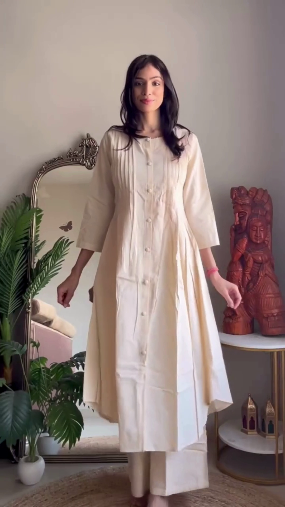 Elegant Floral Print Festive Kurta with Intricate Embroidery - A Perfect Blend of Tradition and Modernity - Image 2