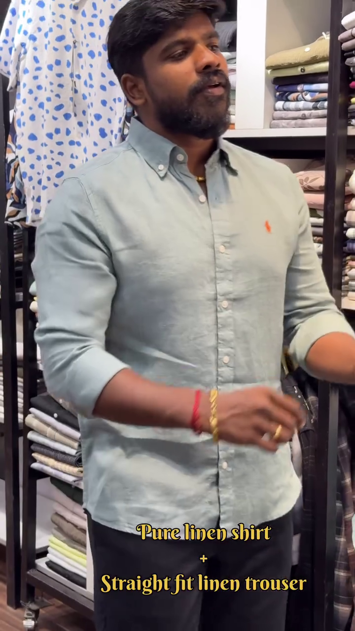 Men's Pure Linen Casual Shirt & Straight Fit Linen Trousers Set - Perfect for Summer Breezes - Image 6