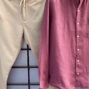 Versatile Summer Linen Shirt and Relaxed-Fit Drawstring Pants Collection - Perfect for Stylish Comfort in Warm Weather