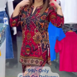 💖Elegant Indo-Tribal Printed Cotton Co-Ord Set for Women💖