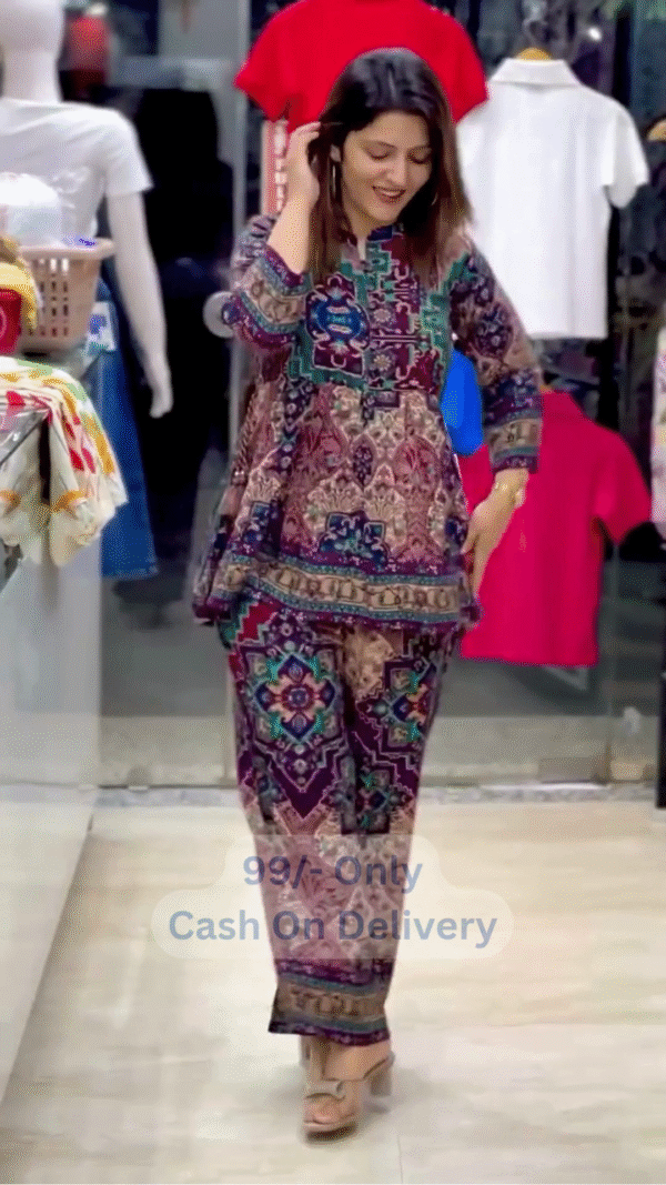 💖Elegant Indo-Tribal Printed Cotton Co-Ord Set for Women💖 - Image 10