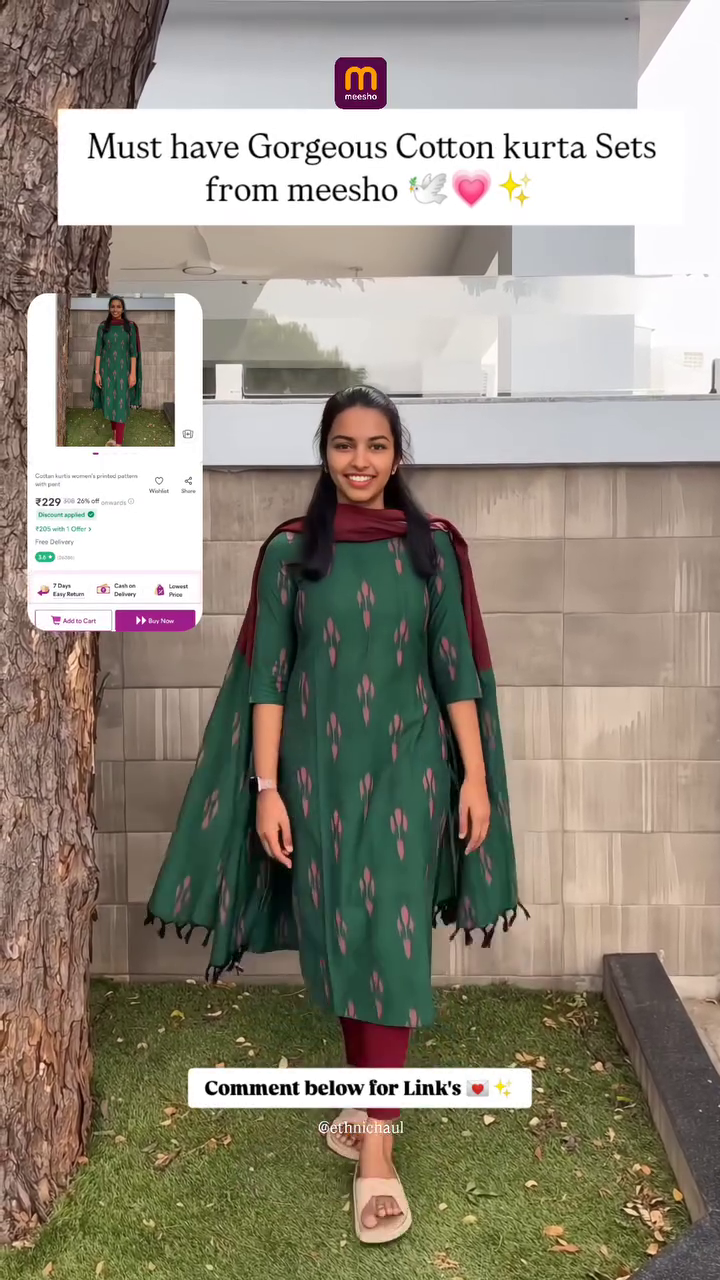 Elegant Everyday Cotton Kurta Set for Women – Dark Green Printed Straight Kurta with Maroon Pant and Tassel Dupatta – 3-Piece Ethnic Wear Combo for Office, Festive, and Daily Comfort
