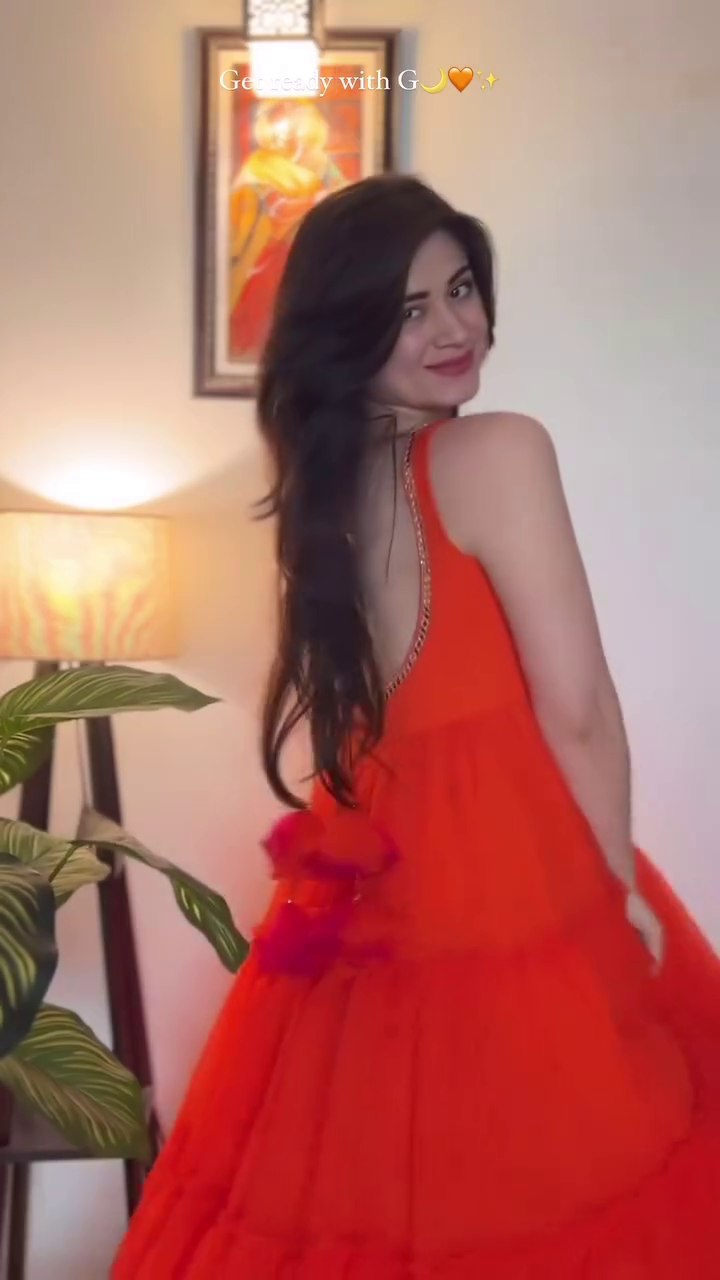 Elegant Fiery Coral Anarkali Maxi Dress 🌺✨ | Sleeveless Ethnic Chic Gown for Festive & Party Wear - Image 4