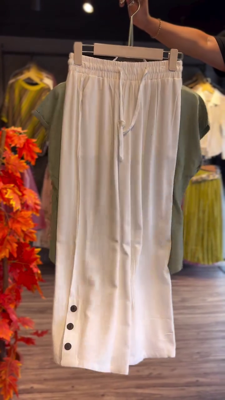 "Everyday Chic – Pastel Green Embroidered Button-Down Shirt with White Cotton Skirt Co-ord Set for Casual & Semi-Formal Outings" - Image 3