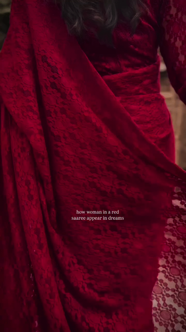 ❤️ Dream in Red: Classic Lace Saree 🔥 | Timeless Elegance, Bold Grace - Image 5