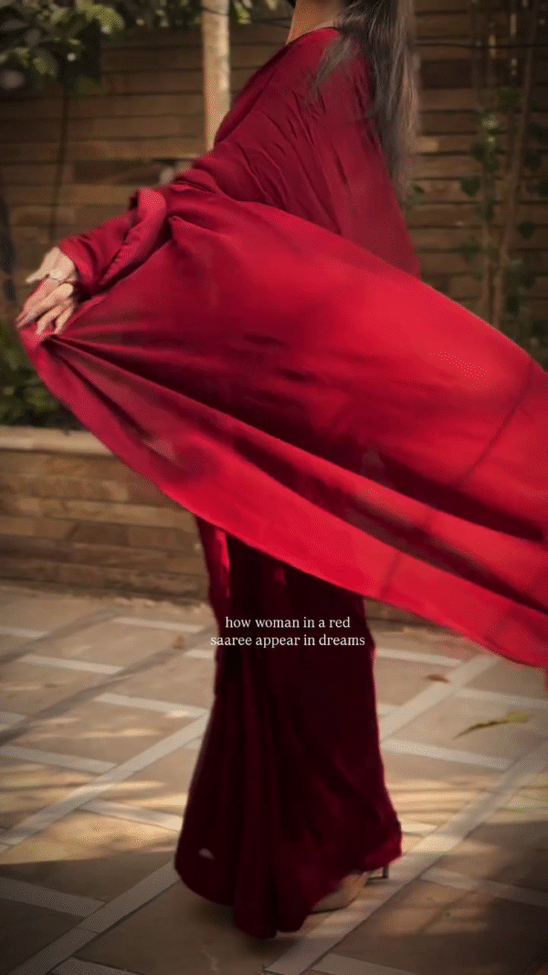 ❤️ Dream in Red: Classic Lace Saree 🔥 | Timeless Elegance, Bold Grace - Image 7