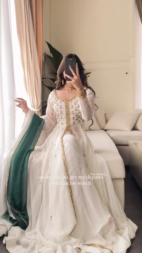 🌟 Royal Elegance Anarkali Set 🌿✨ | Perfect for Festive & Wedding Vibes - Image 3