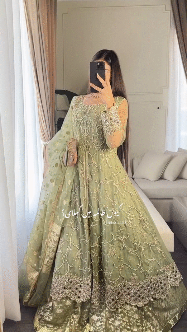 💚 Regal Olive Green Bridal Ensemble 👑 | Fit for the Queen You Are ✨
