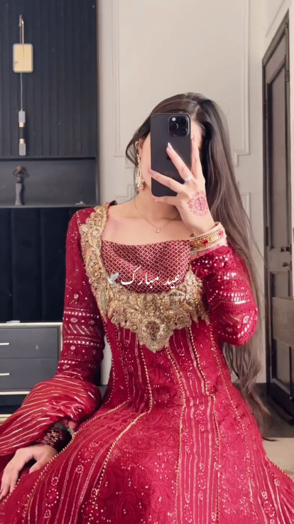 ❤️ Velvet Rose Festive Ensemble | Eid & Wedding Perfection 💫 - Image 7