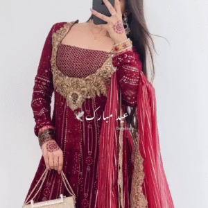 ❤️ Velvet Rose Festive Ensemble | Eid & Wedding Perfection 💫