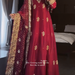 🛍️✨ Royal Maroon Bridal Set ✨💍