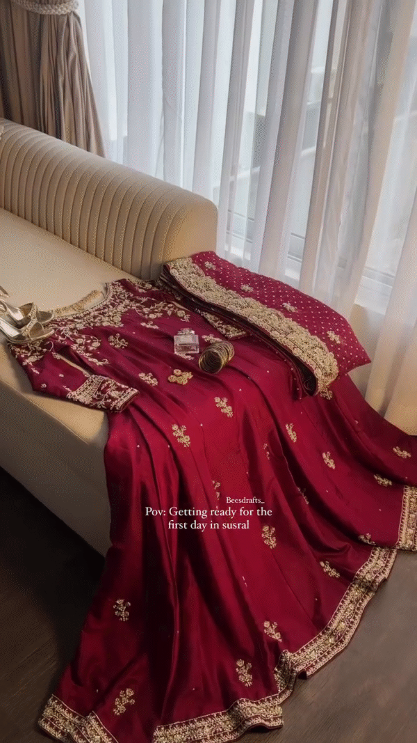 🛍️✨ Royal Maroon Bridal Set ✨💍 - Image 2