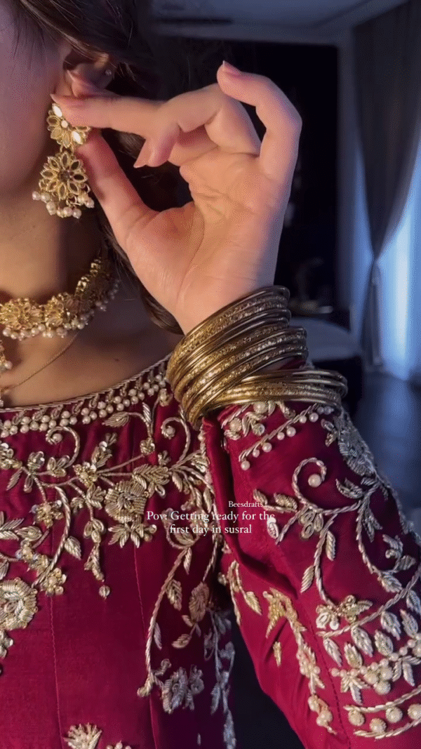 🛍️✨ Royal Maroon Bridal Set ✨💍 - Image 7