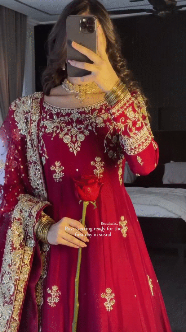 🛍️✨ Royal Maroon Bridal Set ✨💍 - Image 6