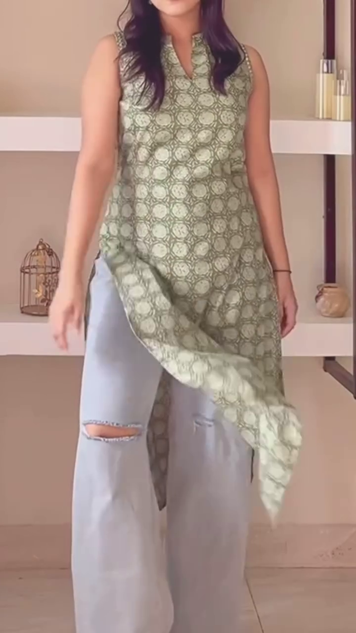 Casual & Chic Pink Printed Cotton Kurta with White Palazzo for Everyday Comfort and Office Wear πΈππ€ - Image 4