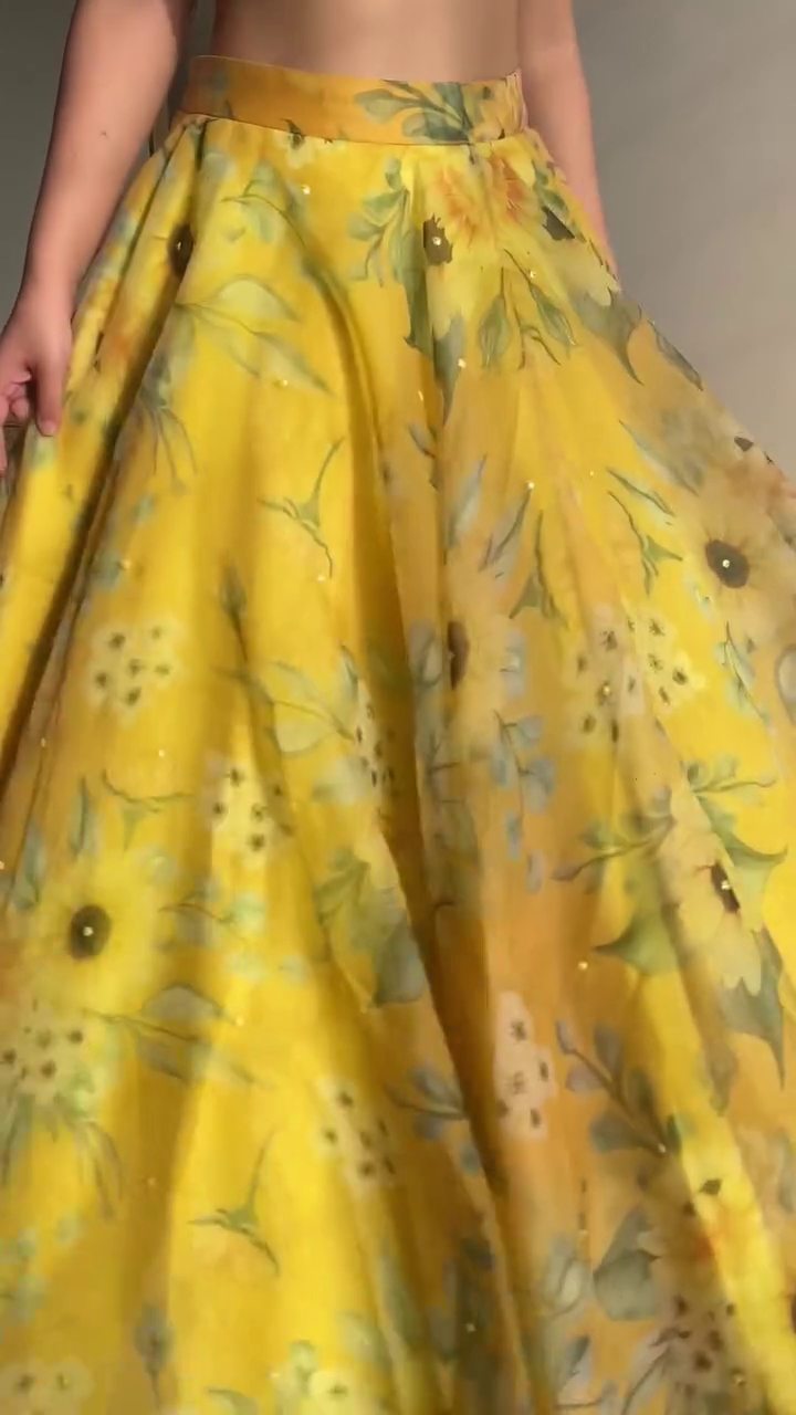 Sunshine Yellow Embroidered Lehenga Choli – Elegant Festive & Wedding Wear - Image 7