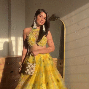 Sunshine Yellow Embroidered Lehenga Choli – Elegant Festive & Wedding Wear