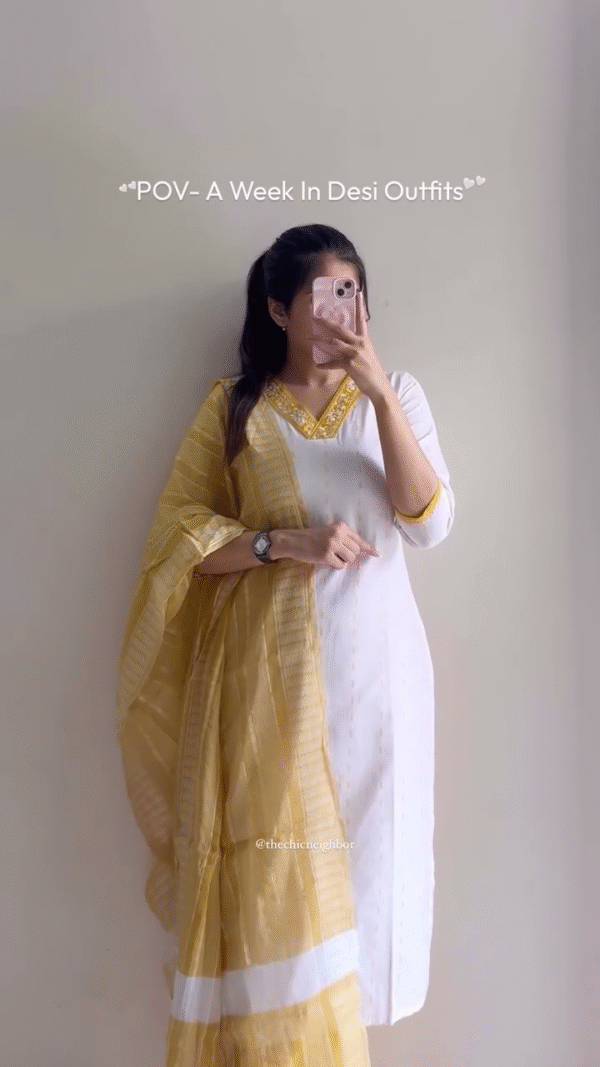 Teal Blue Embroidered Kurta with Printed Dupatta – Elegant Ethnic Charm - Image 2