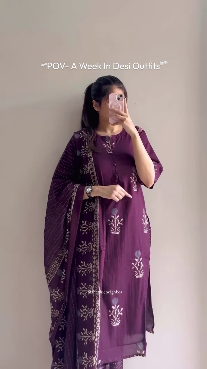 Teal Blue Embroidered Kurta with Printed Dupatta – Elegant Ethnic Charm - Image 5