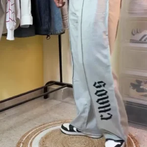 White Striped Track Pants